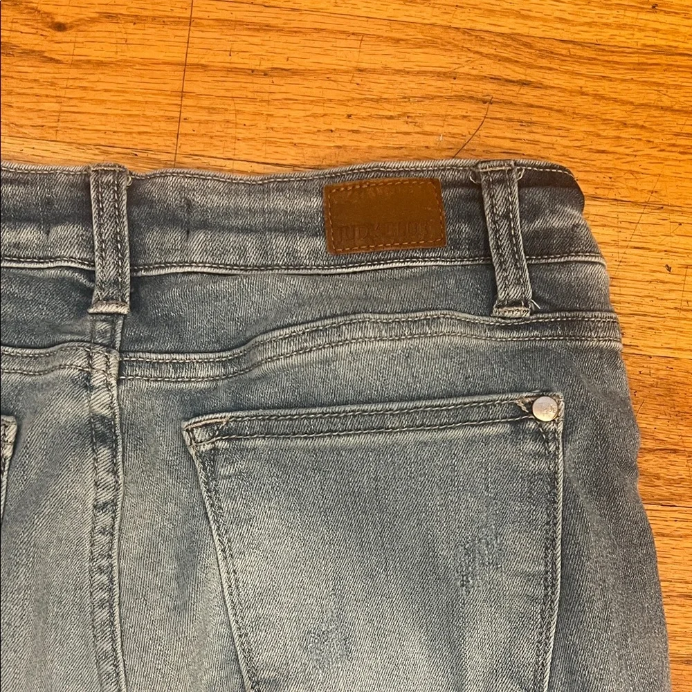 Judy Blue Light Blue Distressed Ankle Jeans - Picture 8 of 11